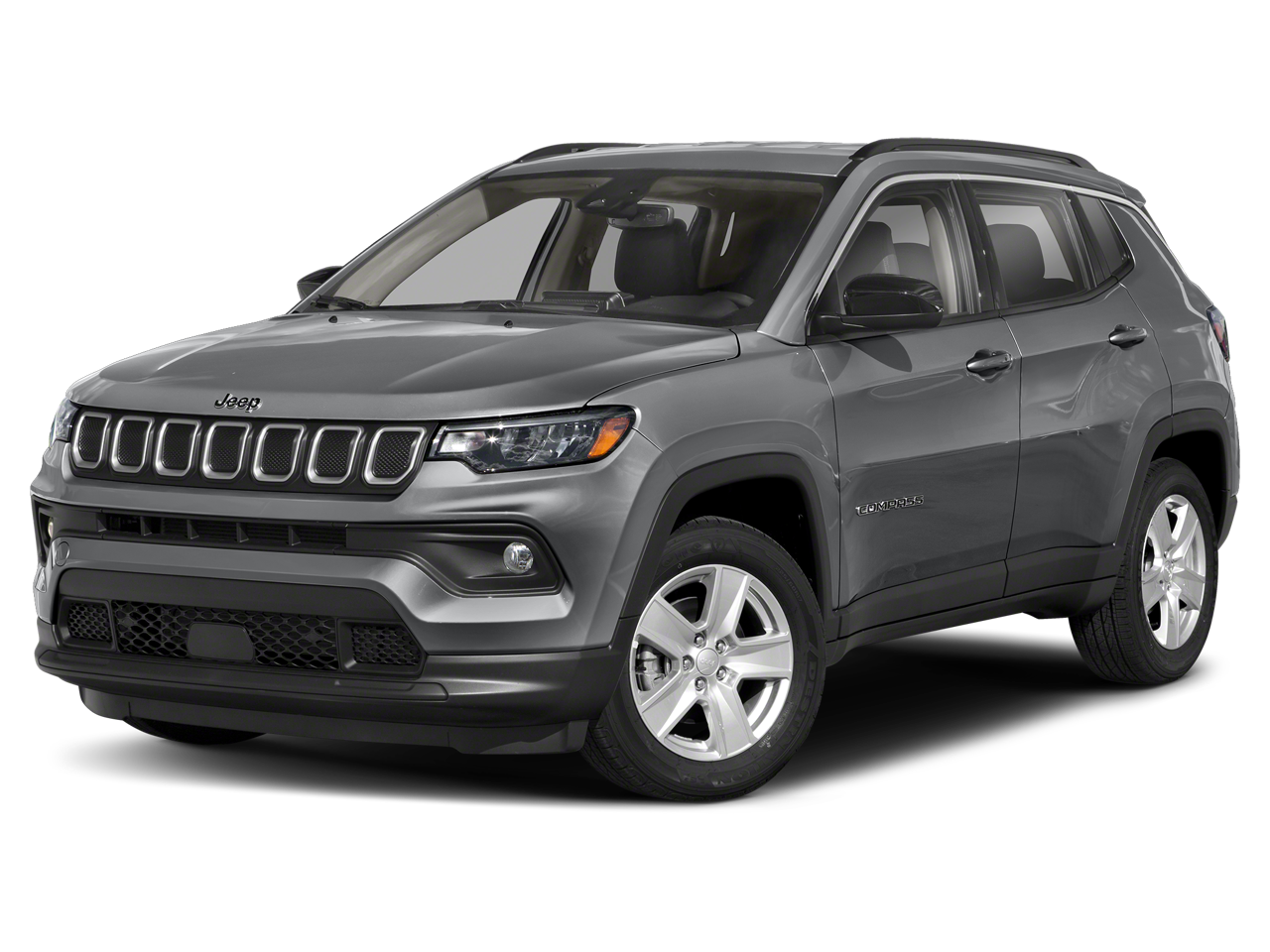 2022 Jeep Compass Limited in Billet Silver Metallic Clearcoat — front three-quarter view