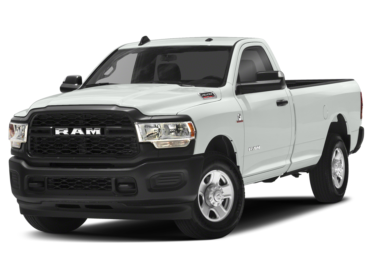 2022 RAM 3500 Tradesman in Bright White Clearcoat — front three-quarter view