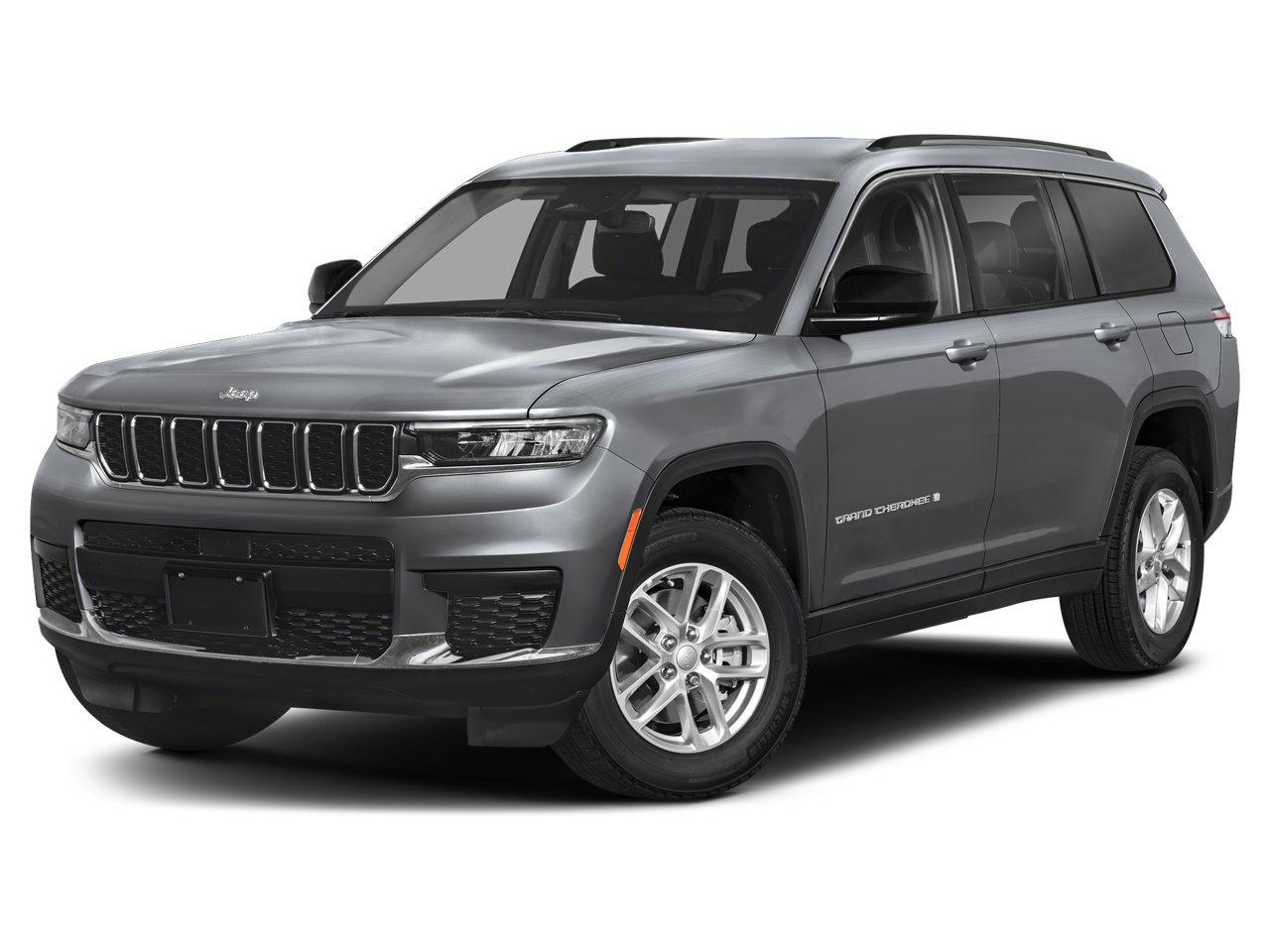 2024 Jeep Grand Cherokee L Altitude in Baltic Gray Metallic Clearcoat — front three-quarter view
