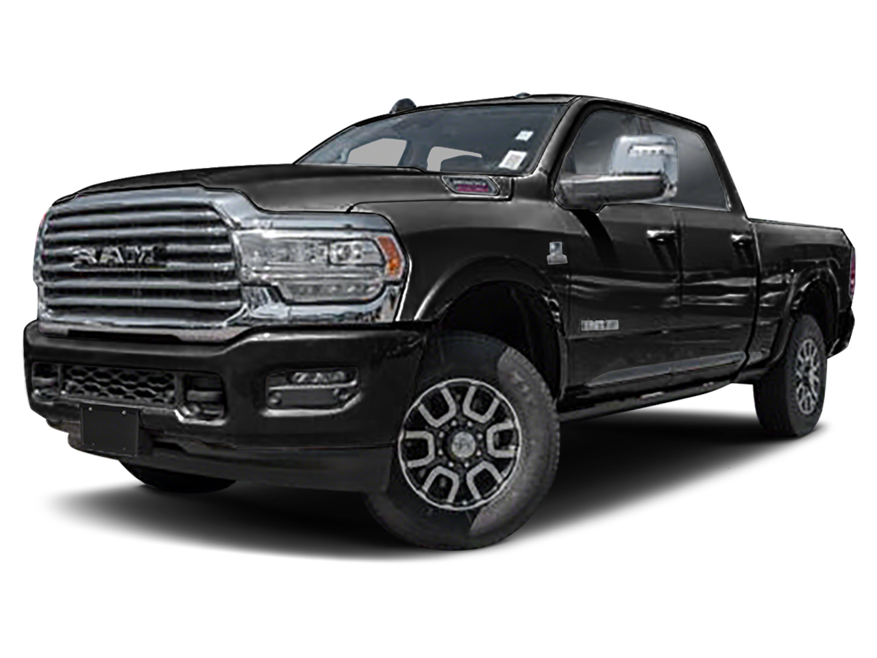 2024 RAM 3500 Limited in Diamond Black Crystal Pearlcoat — front three-quarter view