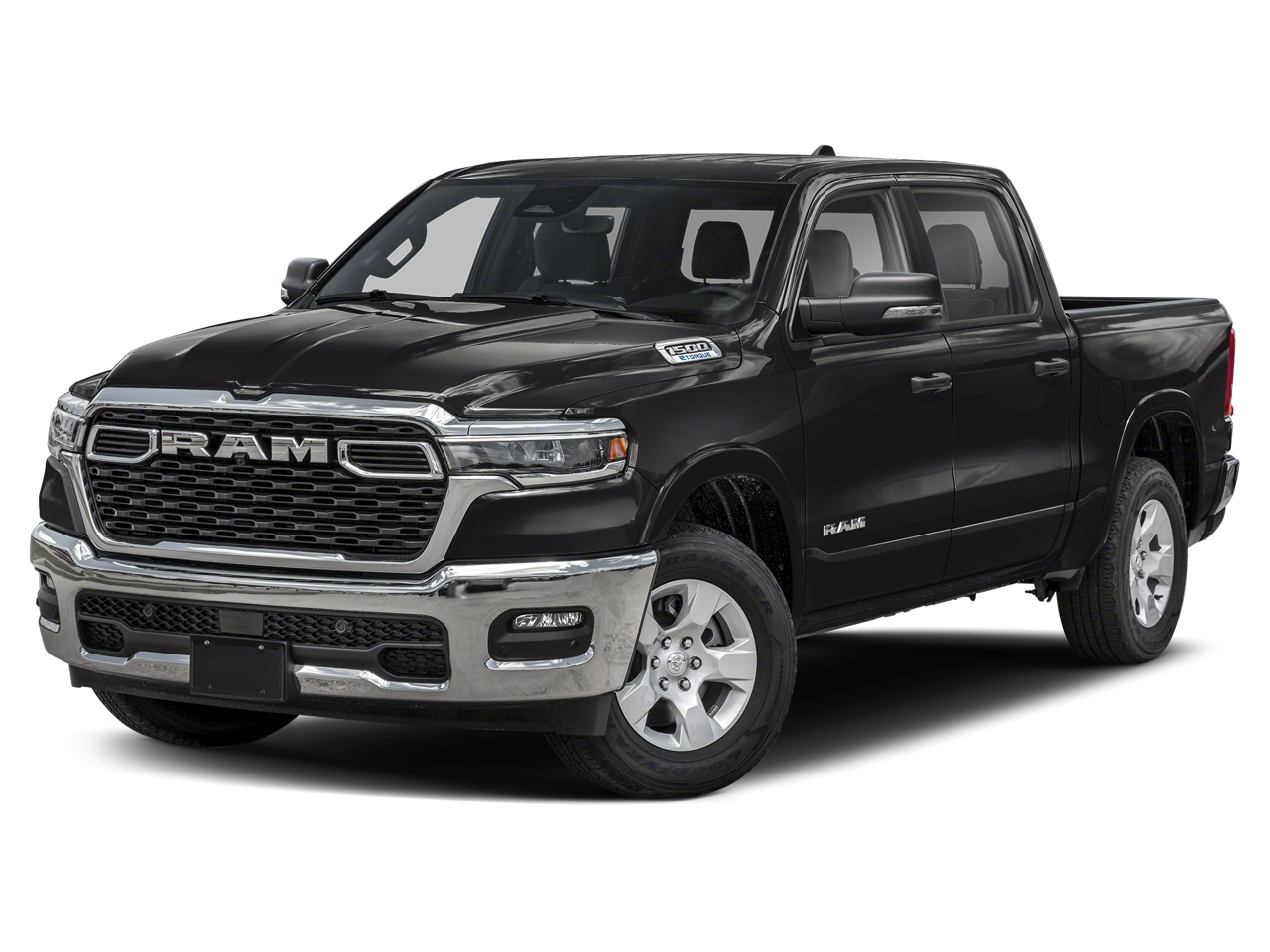 2026 RAM 1500 Big Horn/Lone Star in Diamond Black Crystal Pearlcoat — front three-quarter view
