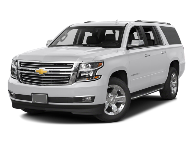 2016 Chevrolet Suburban LTZ in Summit White — front three-quarter view