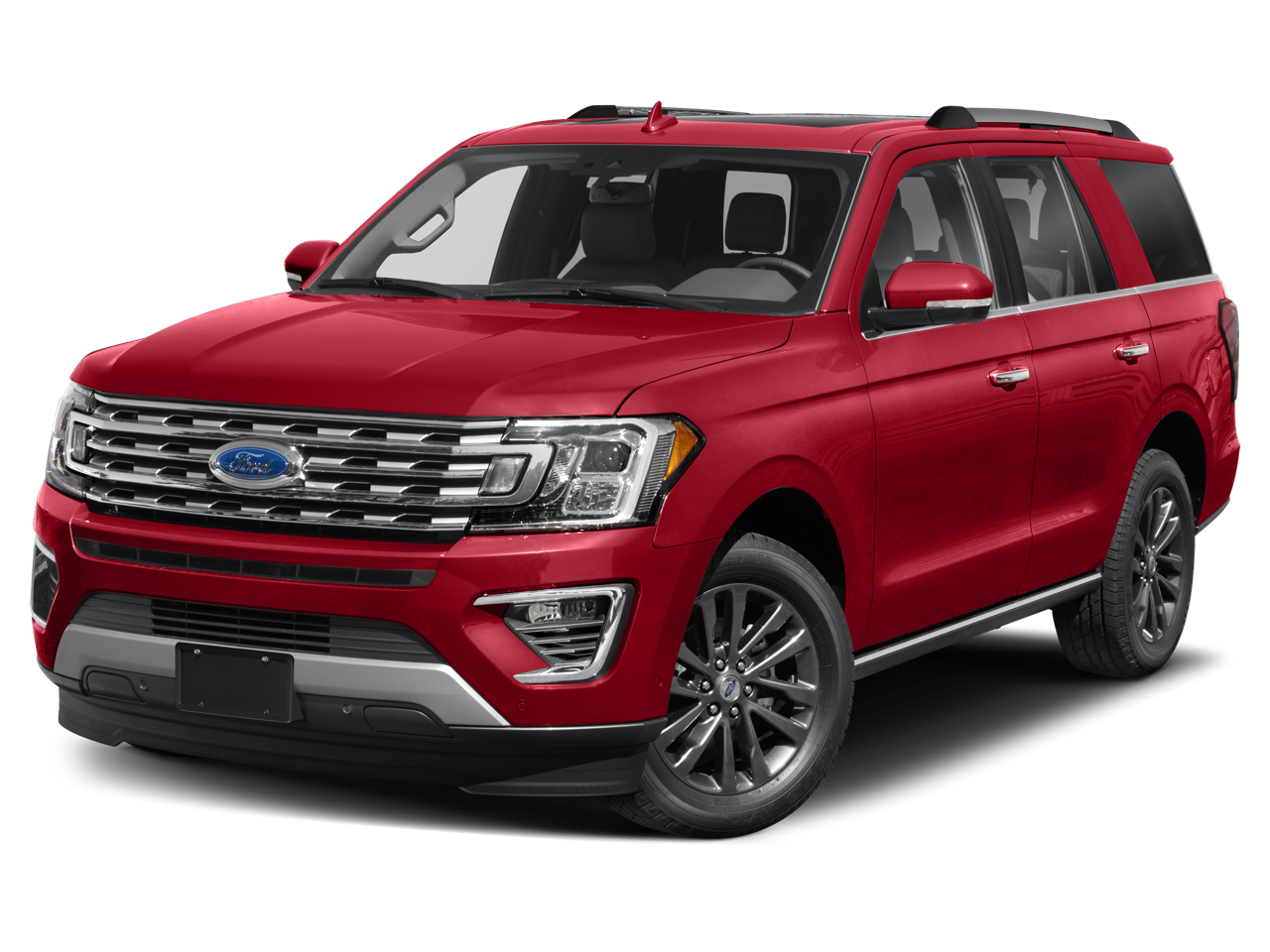 2020 Ford Expedition Limited in White Metallic — front three-quarter view