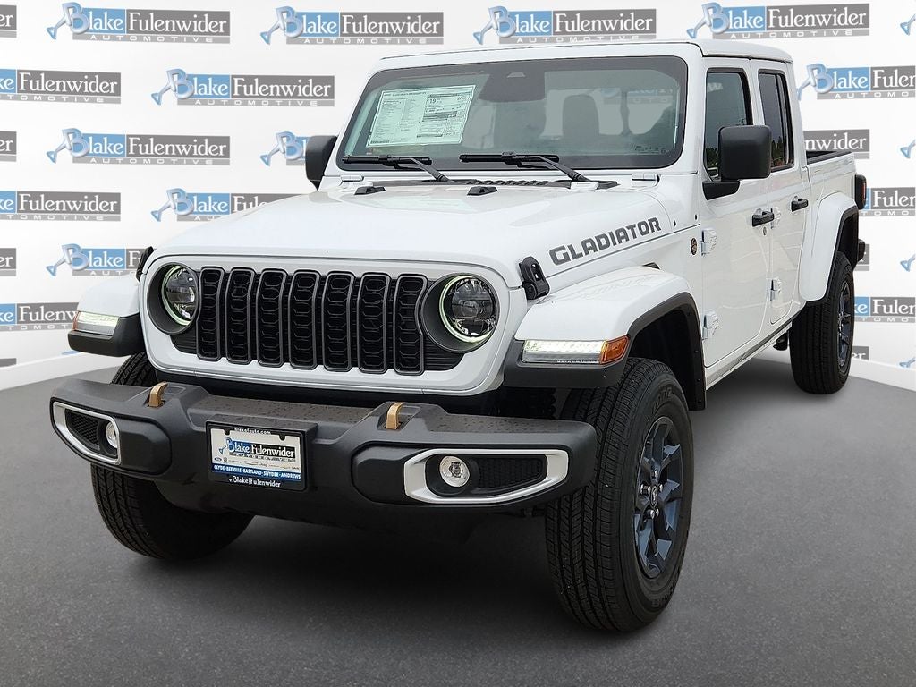 2026 Jeep Gladiator 85th Anniversary Edition in Bright White Clearcoat — front three-quarter view