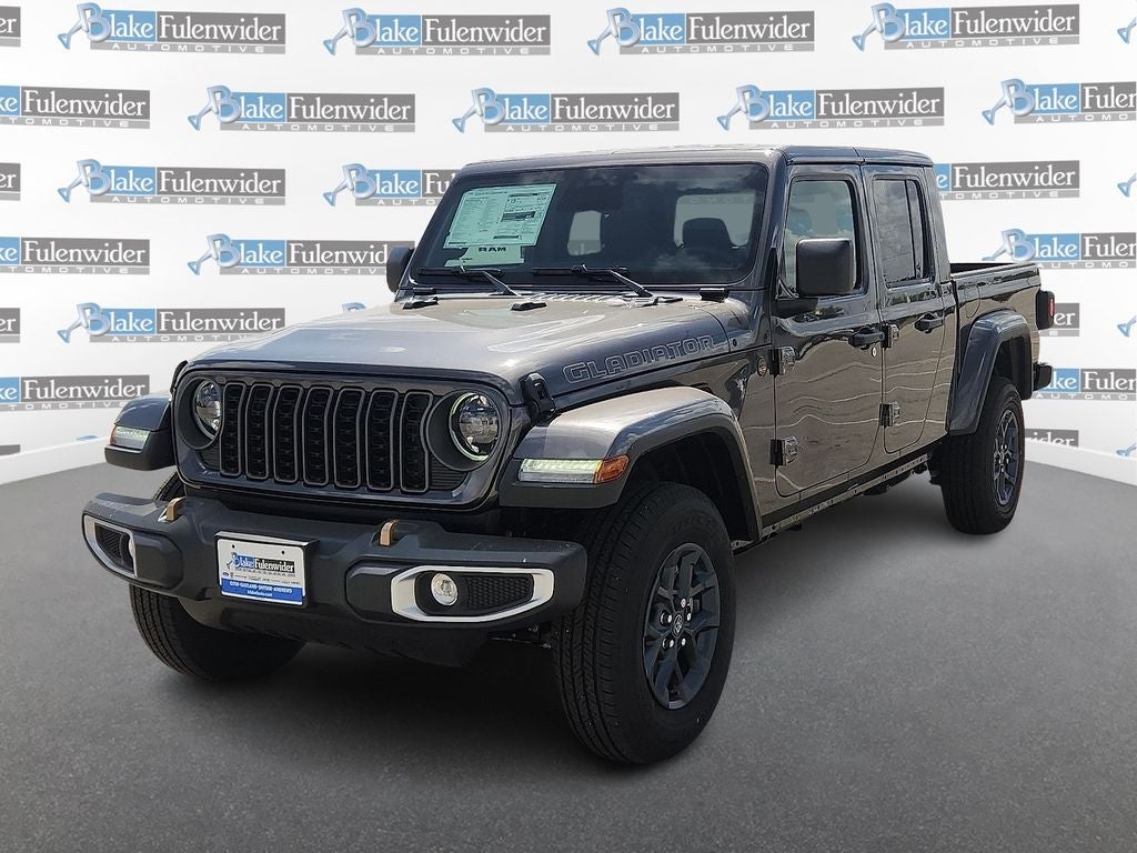 2026 Jeep Gladiator 85th Anniversary Edition in Granite Crystal Metallic Clearcoat — front three-quarter view