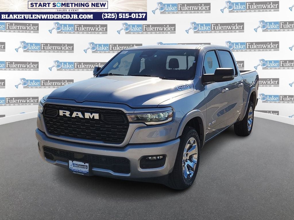 2025 RAM 1500 Big Horn/Lone Star in Billet Silver Metallic Clearcoat — front three-quarter view