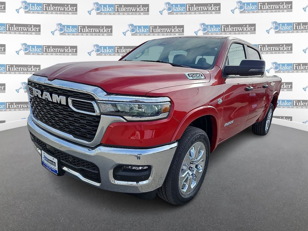 2026 RAM 1500 Big Horn/Lone Star in Molten Red Pearlcoat — front three-quarter view