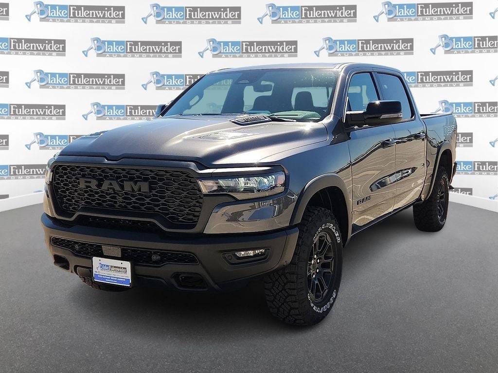 2026 RAM 1500 Rebel in Granite Crystal Metallic Clearcoat — front three-quarter view
