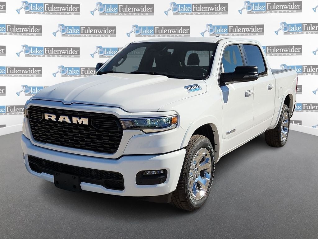 2025 RAM 1500 Big Horn/Lone Star in Bright White Clearcoat — front three-quarter view