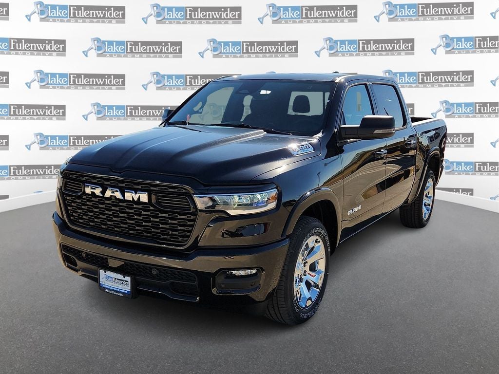 2025 RAM 1500 Big Horn/Lone Star in Diamond Black Crystal Pearlcoat — front three-quarter view