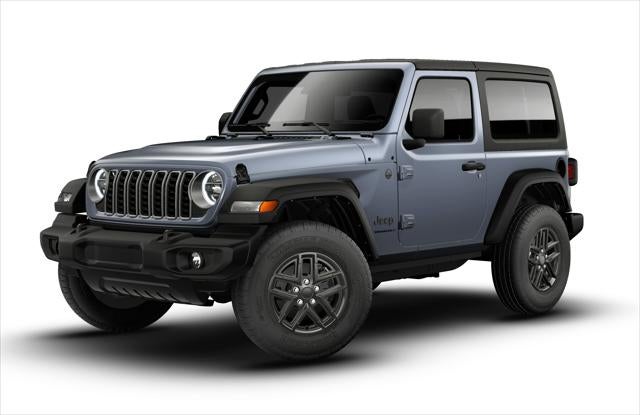 2026 Jeep Wrangler WRANGLER 2-DOOR SPORT S in Anvil Clear-Coat Exterior Paint — front three-quarter view