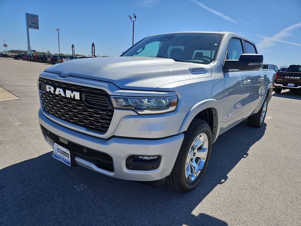 2026 RAM 1500 RAM 1500 BIG HORN CREW CAB 4X2 5'7' BOX in Silver Zynith Exterior Paint — front three-quarter view