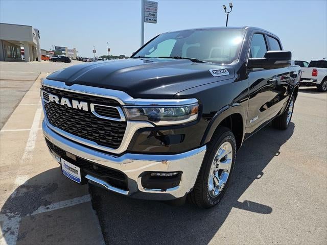 2026 RAM 1500 RAM 1500 LONE STAR CREW CAB 4X2 5'7' BOX in Diamond Black Crystal Pearl-Coat Exterior Paint — front three-quarter view