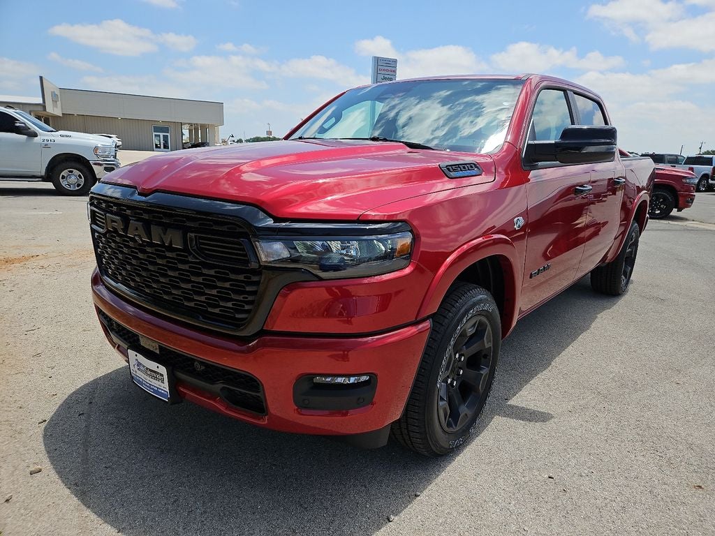 2026 RAM 1500 RAM 1500 LONE STAR CREW CAB 4X2 5'7' BOX in Molten Red Pearl-Coat Exterior Paint — front three-quarter view