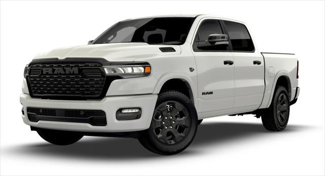 2026 RAM 1500 RAM 1500 LONE STAR CREW CAB 4X2 5'7' BOX in Bright White Clear-Coat Exterior Paint — front three-quarter view