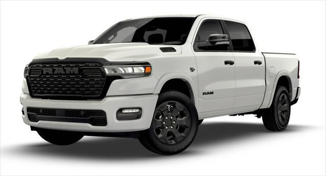 2026 RAM 1500 RAM 1500 LONE STAR CREW CAB 4X2 5'7' BOX in Bright White Clear-Coat Exterior Paint — front three-quarter view