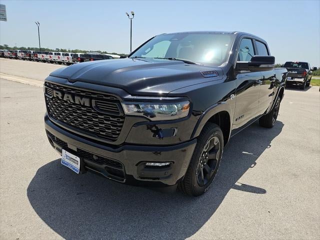 2026 RAM 1500 RAM 1500 LONE STAR CREW CAB 4X2 5'7' BOX in Diamond Black Crystal Pearl-Coat Exterior Paint — front three-quarter view