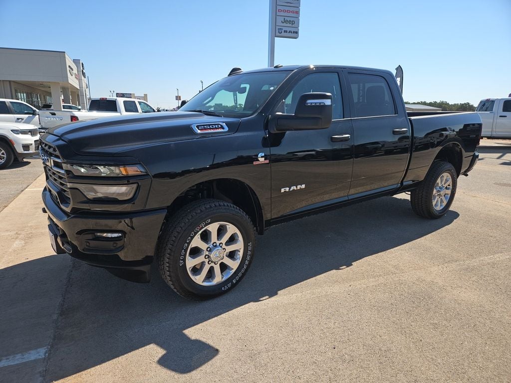 2026 RAM 2500 RAM 2500 LONE STAR CREW CAB 4X4 6'4' BOX in Diamond Black Crystal Pearl-Coat Exterior Paint — front three-quarter view
