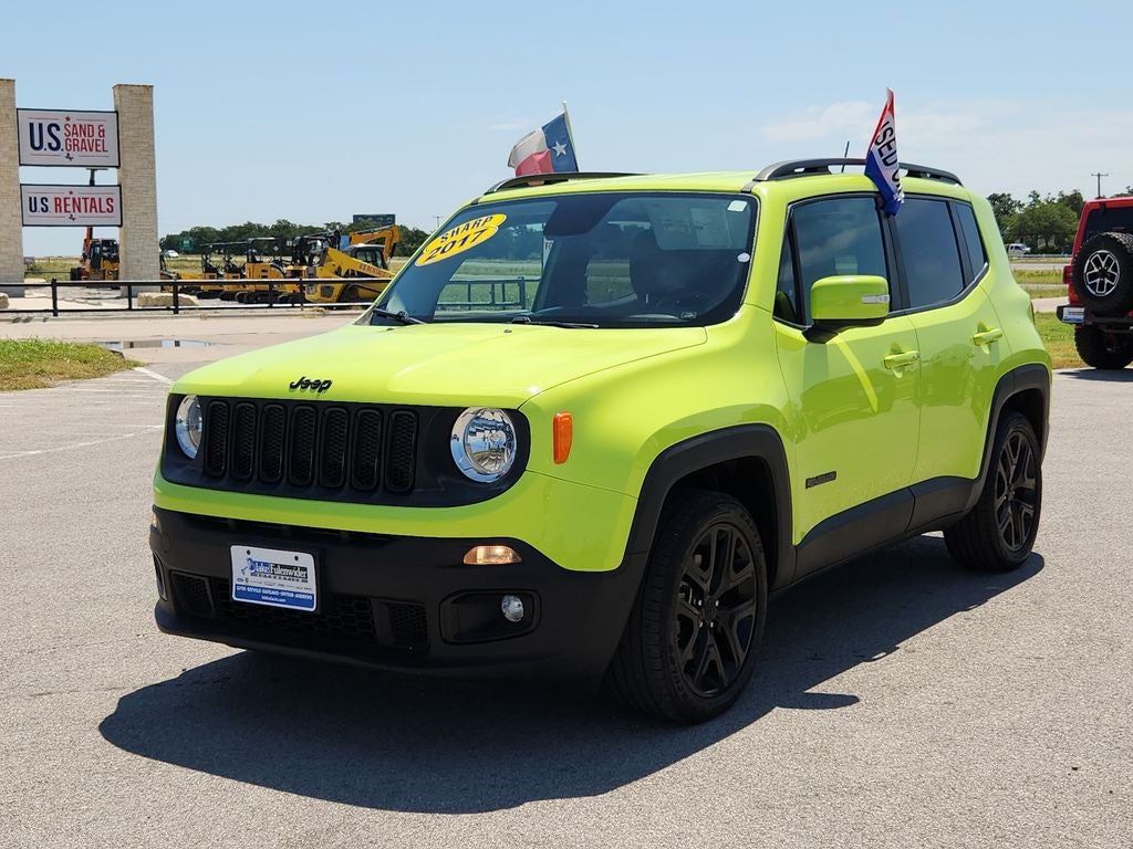 2017 Jeep Renegade Altitude FWD in Hypergreen Clearcoat — front three-quarter view