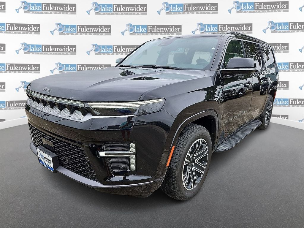 2026 Jeep Grand Wagoneer L 4x4 in High Gloss Black — front three-quarter view