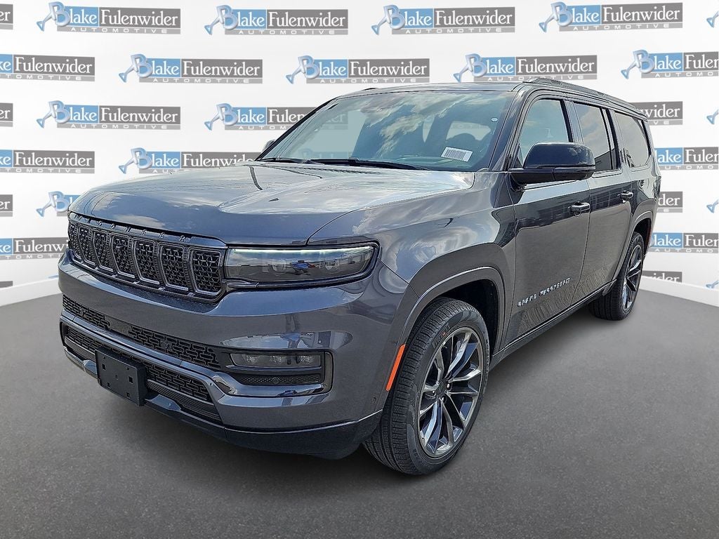 2025 Jeep Grand Wagoneer L Series II in Baltic Gray Metallic Clearcoat — front three-quarter view