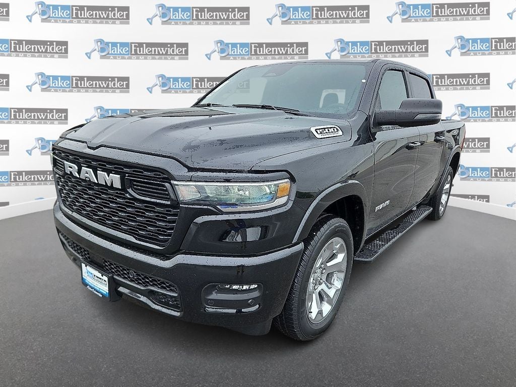 2026 RAM 1500 Big Horn/Lone Star in Diamond Black Crystal Pearlcoat — front three-quarter view