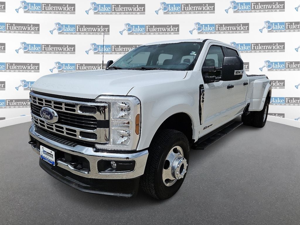 2026 Ford F-350SD XLT DRW in Oxford White — front three-quarter view