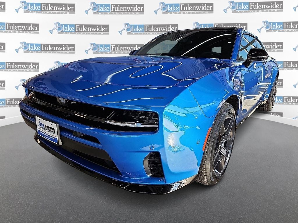2026 Dodge Charger Scat Pack in Bludicrous — front three-quarter view