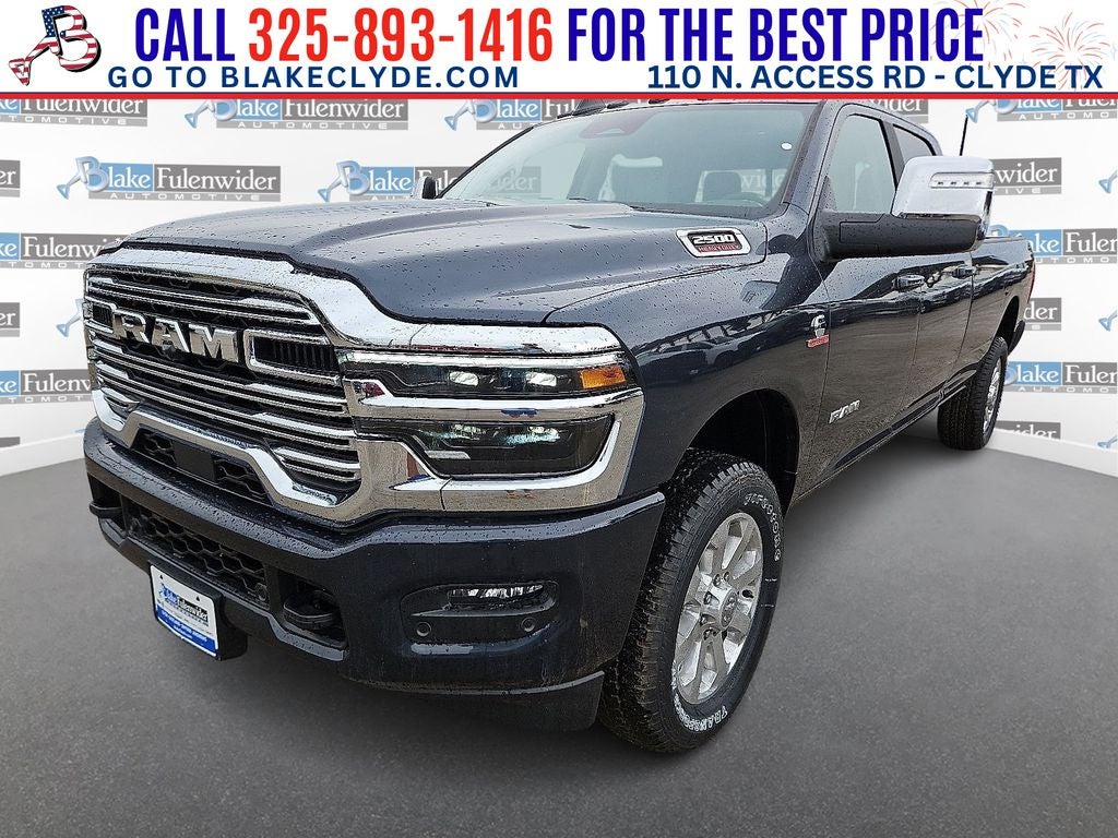 2026 RAM 2500 Laramie in Forged Blue Metallic — front three-quarter view
