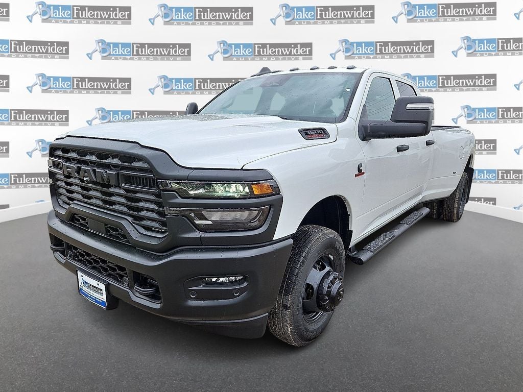 2026 RAM 3500 Tradesman in Bright White Clearcoat — front three-quarter view