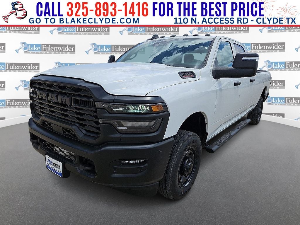 2026 RAM 2500 Tradesman in Bright White Clearcoat — front three-quarter view