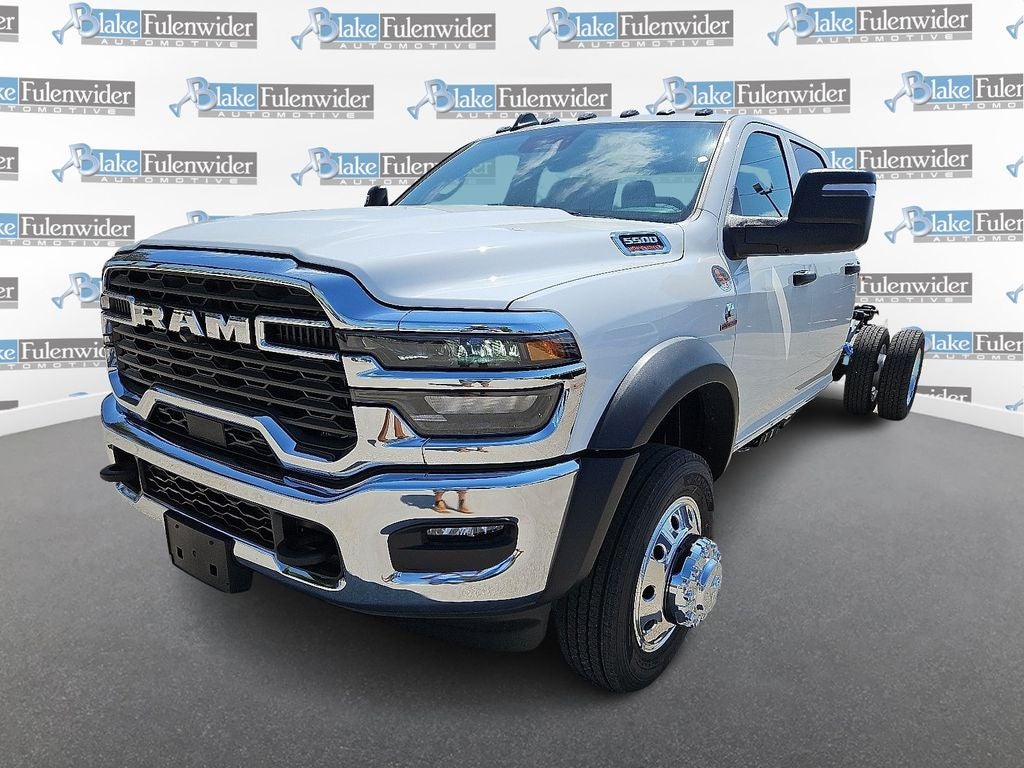 2026 RAM 5500HD Tradesman in Bright White Clearcoat — front three-quarter view