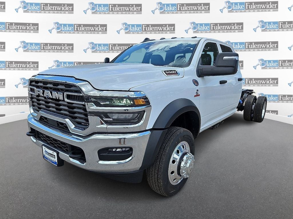 2026 RAM 5500HD Tradesman in Bright White Clearcoat — front three-quarter view