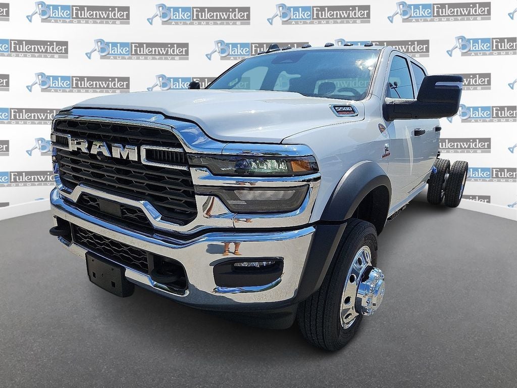 2026 RAM 5500HD Tradesman in Bright White Clearcoat — front three-quarter view