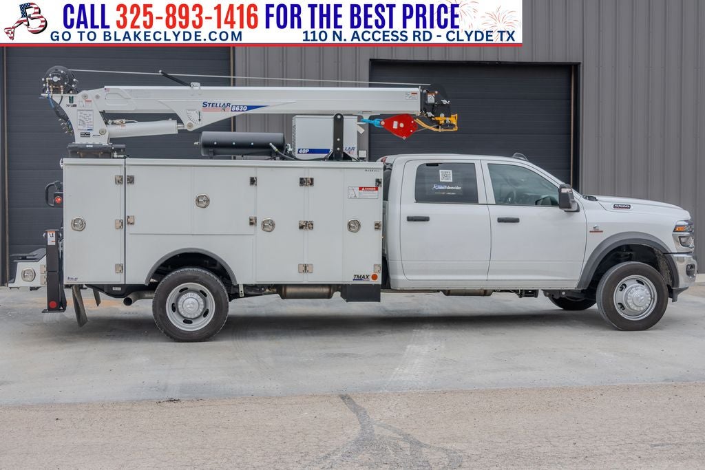 2026 RAM 5500HD Tradesman in Bright White Clearcoat — front three-quarter view