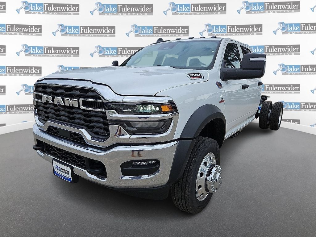 2026 RAM 5500HD Tradesman in Bright White Clearcoat — front three-quarter view