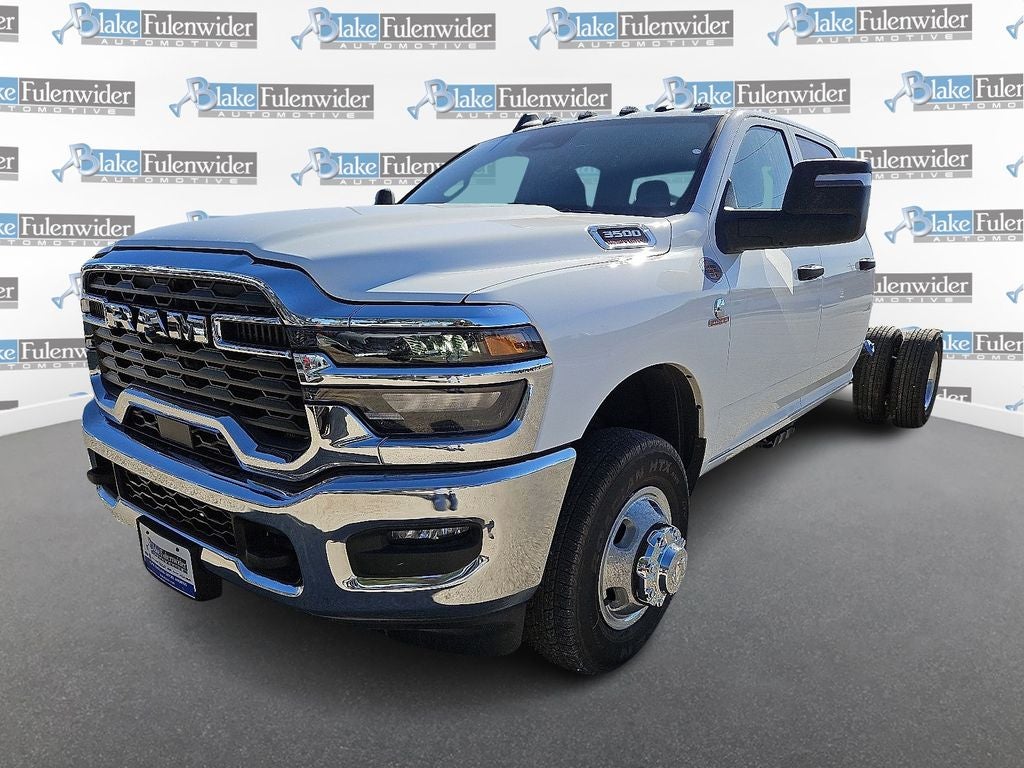 2026 RAM 3500 Tradesman in Bright White Clearcoat — front three-quarter view