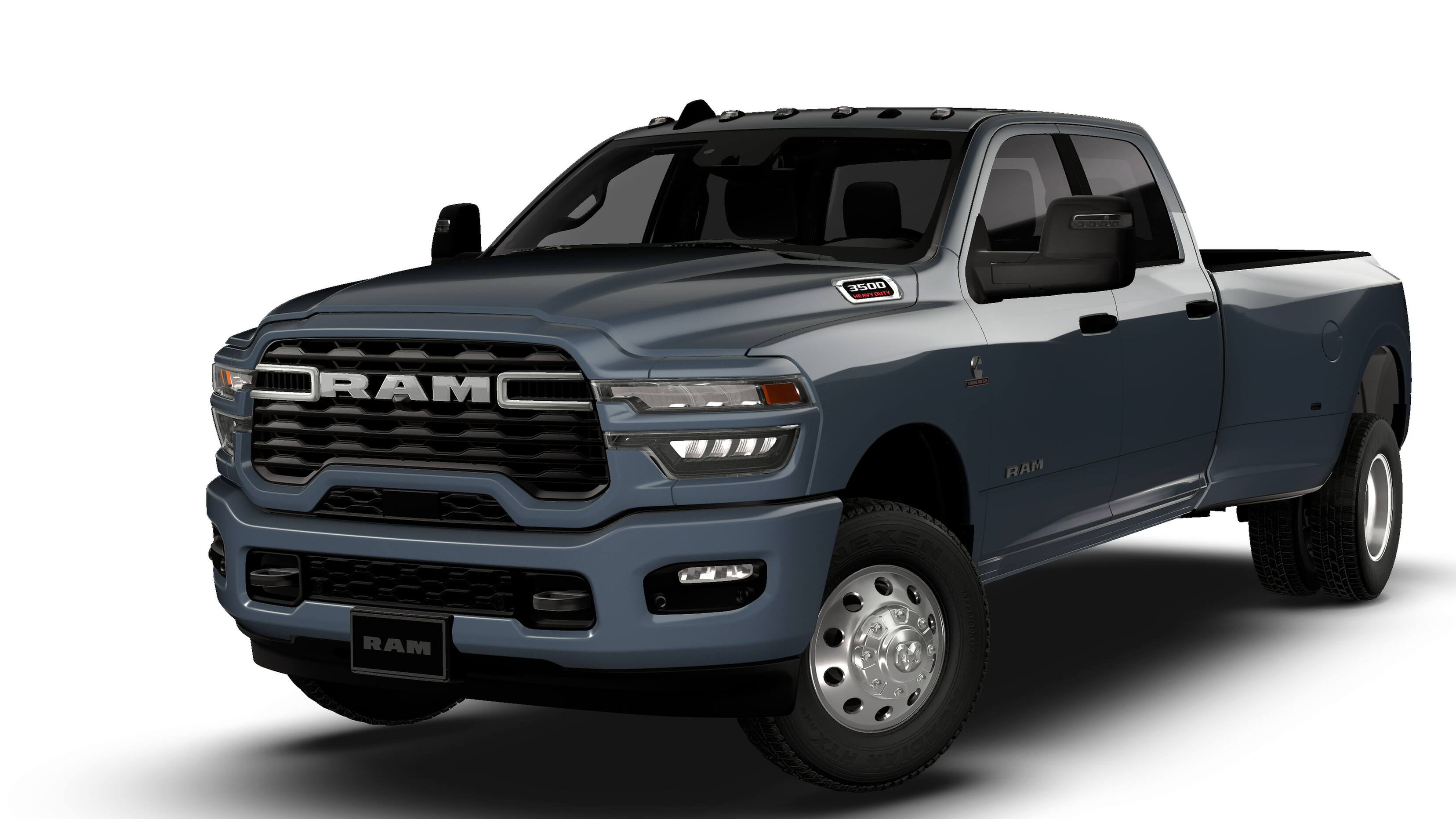 2026 RAM 3500 RAM 3500 LONE STAR CREW CAB 4X4 8' BOX in Forged Blue Metallic Exterior Paint — front three-quarter view