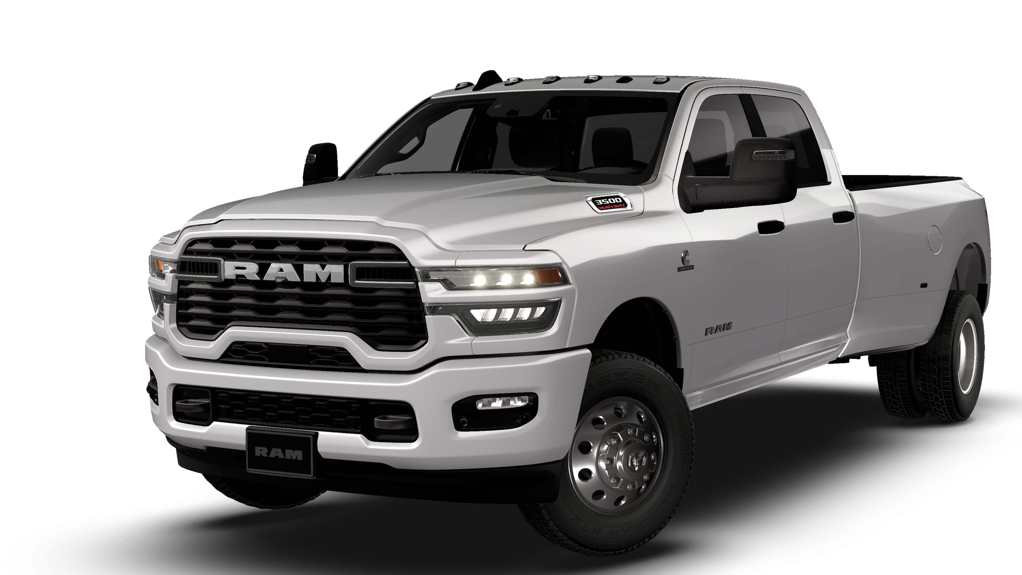 2026 RAM 3500 RAM 3500 LONE STAR CREW CAB 4X4 8' BOX in Silver-Zynith Exterior Paint — front three-quarter view